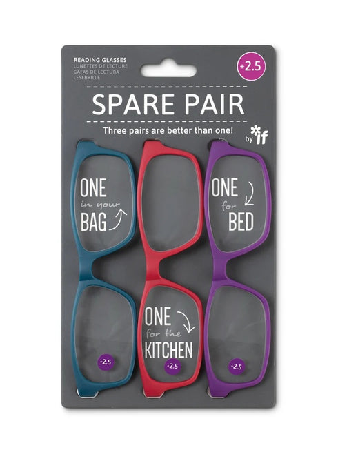 USA SPARE PAIR BRIGHTS READING GLASSES +2.5